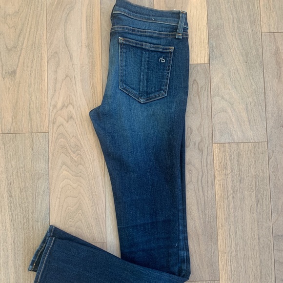 RAG & BONE Dark Wash Mid- Rise Skinny Denim - Picture 2 of 5